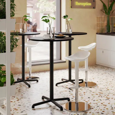 Ikea Stensele Bar Table, Anthracite/anthracite, 27 3/8 " In Black