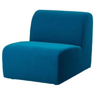 Ikea Stockholm 2025 1-seat Section, Alhamn Dark Turquoise, Depth: 39 "