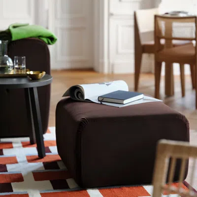 Ikea Stockholm 2025 Pouffe, Alhamn Dark Brown, Height: 15 3/4 "