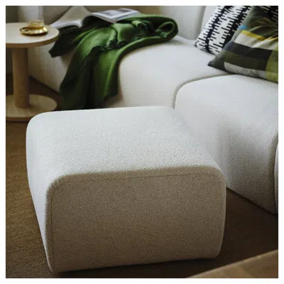 Ikea Stockholm 2025 Pouffe, Djurmo Gray/white, Height: 15 3/4 "