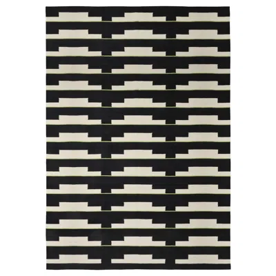 Ikea Stockholm 2025 Rug, Flatwoven, Black/white/light Green Handwoven, 7 ' 10 "x11 ' 6 "