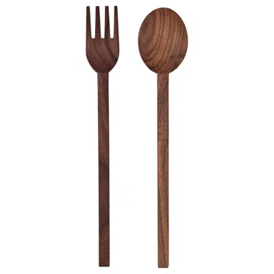 Ikea Stockholm 2025 Serving Set, 2 Pieces, Walnut, 12 "