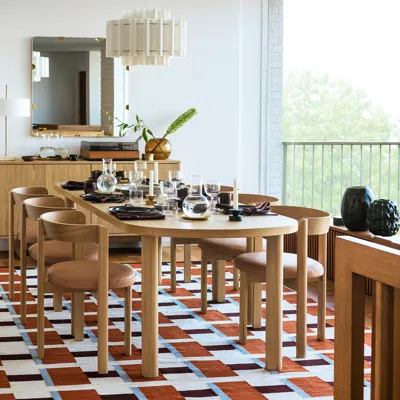 Ikea Stockholm 2025 / Stockholm 2025 Table And 6 Chairs, Oak Veneer/oak Leather, 90 1/2x35 3/8 "