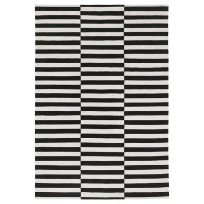 Ikea Stockholm Rug, Flatwoven, Handmade/stripe Black/off-white, 5 ' 7 "x7 ' 10 "