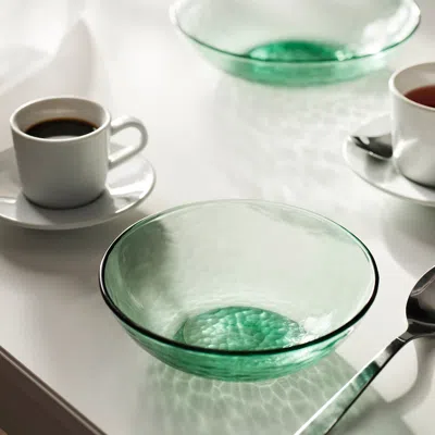 Ikea Strandkrabba Bowl, Glass/green, 6 "