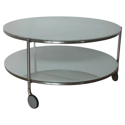 Pre-owned Ikea Strind Coffee Table By Ehlen Johansson For  1980s In Opaline Glass In Gray