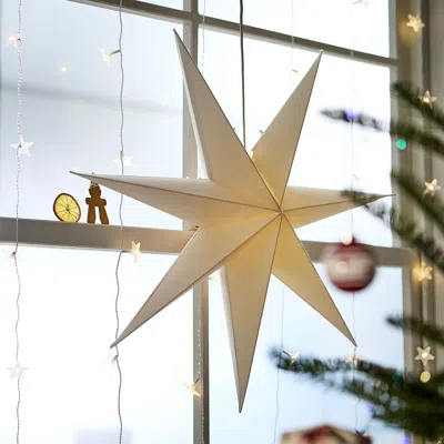 Ikea Stråla Lamp Shade, Linen Star, 28 " In Brown
