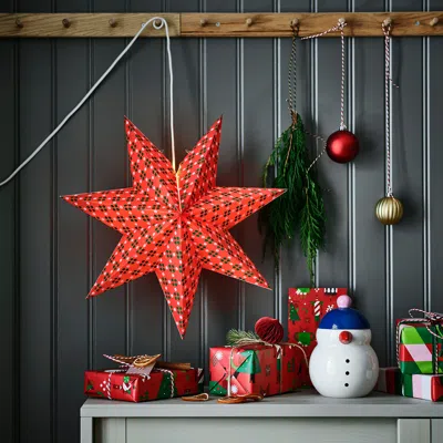 Ikea Stråla Lamp Shade, Pink/green, 19 " In Red