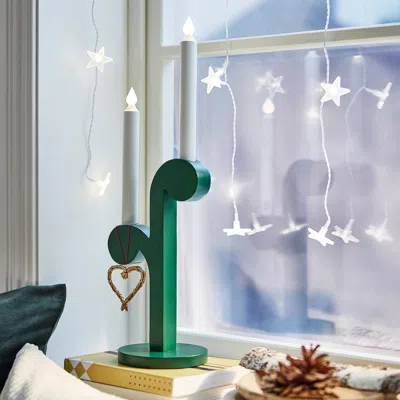 Ikea Stråla Led Candle, Battery Operated/wood Green, Height: 18 "