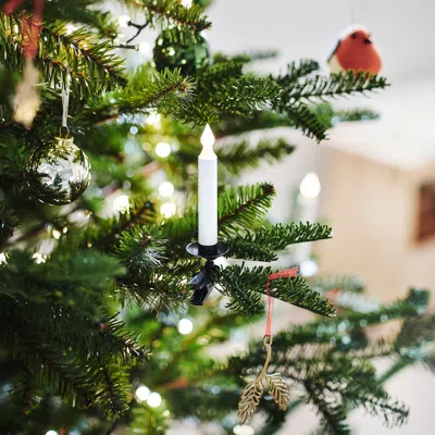 Ikea Stråla Led Candle, Clip-on Battery Operated/black, Diameter: 1 " In Green