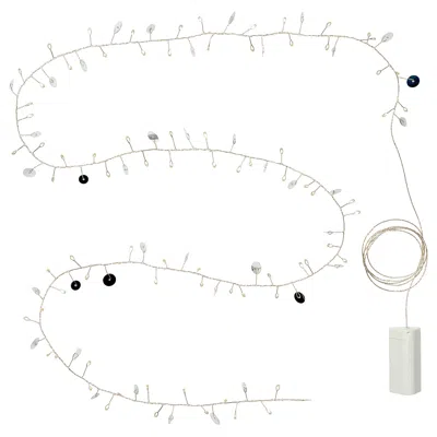 Ikea Stråla Led Lighting Chain, Battery Operated/discs, Length To 1st Light: 1 ' 8 " In White