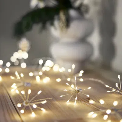 Ikea Stråla Led Lighting Chain, Sparkler/battery Operated, 7 ' 3 " In Gold