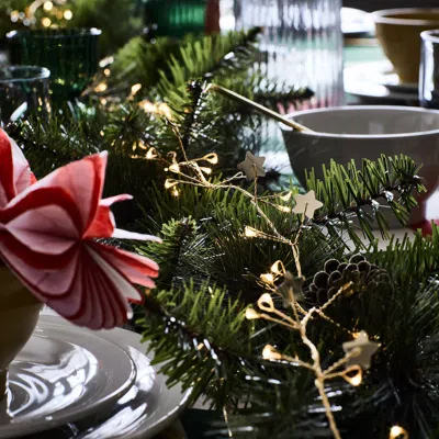 Ikea Stråla Led String Light With 80 Lights, Battery Operated Mini/star Gold, Length To 1st Light: 4 ' 11