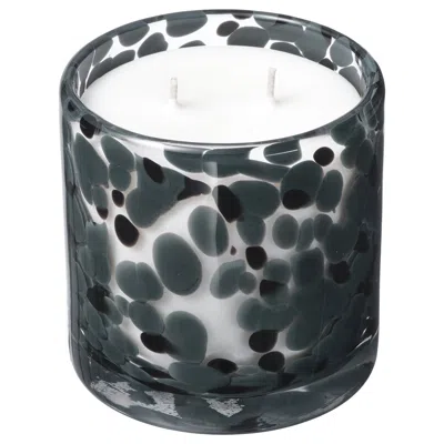 Ikea Störtskön Scented Candle In Glass, 2 Wicks, Berries/dark Gray, 50 Hr In Black