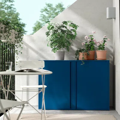 Ikea Sundsö Cabinet, Dark Blue Outdoor/indoor, 23 5/8x13 3/4x33 7/8 "