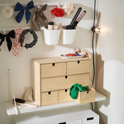 Ikea Sunnersta Container, White, 4 3/4x4 3/8 " In Brown