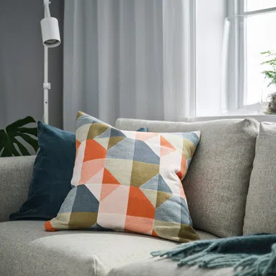 Ikea Svarthö Cushion Cover, Orange/multicolor, 20x20 "