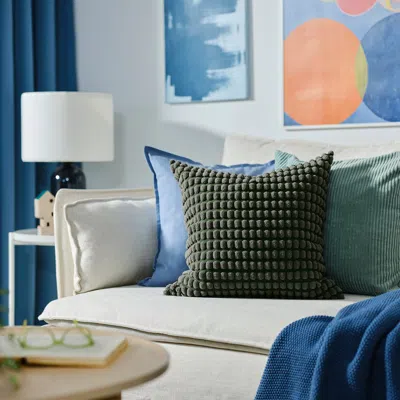 Ikea Svartpoppel Cushion Cover, Gray-green, 20x20 "