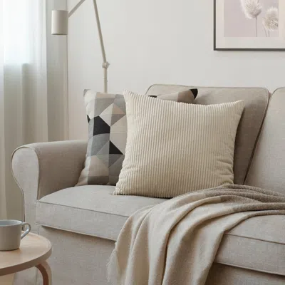 Ikea Åsveig Cushion Cover, Light Beige, 20x20 " In Neutral