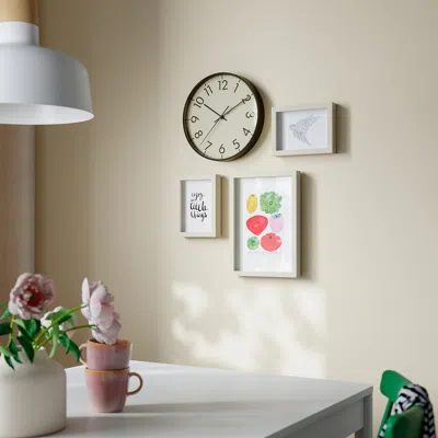 Ikea Tallsparv Wall Clock, Black/beige, 11 " In Multi