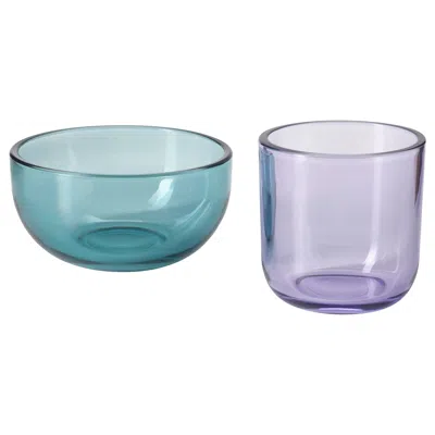 Ikea Talltita Tealight Holder, Set Of 2, Blue/lilac