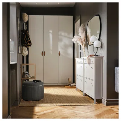 Ikea Återlöga Pouffe, With Storage/kilanda Dark Gray, Diameter: 18 7/8 "