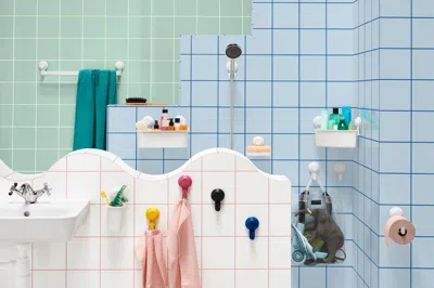 Ikea Tisken Handheld Shower Holder+suction Cup, White, Width: 2 ¼ " In Multi