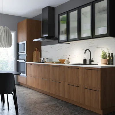 Ikea Tistorp Door, Brown Walnut Effect, 18x30 "