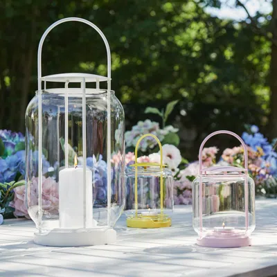 Ikea Tofsand Lantern For Pillar Candle, In/out, White, 17 ¼ "