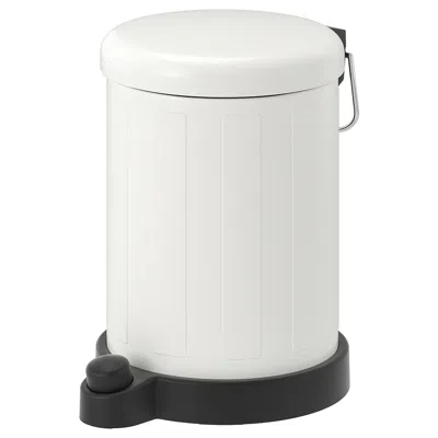 Ikea Toftan Trash Can, White, 1 Gallon