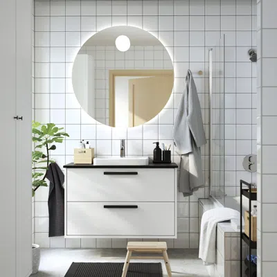 Ikea Tolken Countertop, Black Marble Effect/foliated Board, 31x21 1/2 "