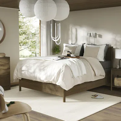 Ikea Tonstad Bed Frame With Storage, Brown Stained Oak Veneer, King