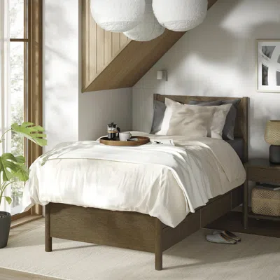 Ikea Tonstad Bed Frame With Storage, Brown Stained Oak Veneer, Twin