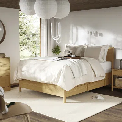 Ikea Tonstad Bed Frame With Storage, Oak Veneer, King