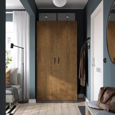 Ikea Tonstad Door With Hinges, Brown/stained Oak Veneer, 19 1/2x76 5/8 "