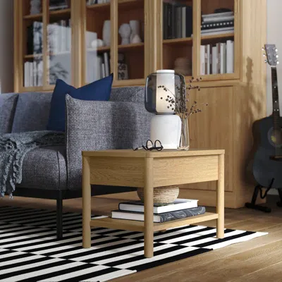 Ikea Tonstad Side Table, Oak Veneer, 25 1/4x15 3/4 "