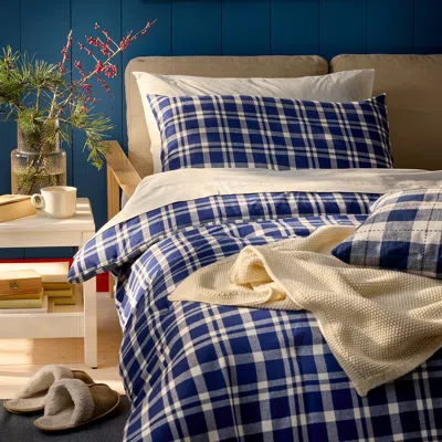 Ikea Torntuss Comforter Set, Dark Blue/check, Twin/twin X-long