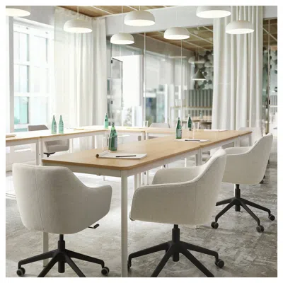 Ikea Tossberg / Långfjäll Conference Chair, Gunnared Beige/black, Tested For: 276 Lb In White