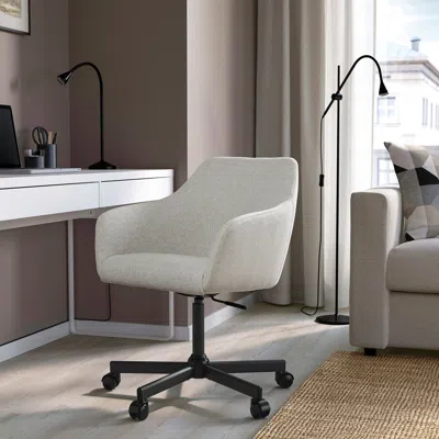 Ikea Tossberg / Malskär Swivel Chair, Gunnared Beige/black, Tested For: 243 Lb