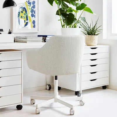 Ikea Tossberg / Malskär Swivel Chair, Gunnared Beige/white, Tested For: 243 Lb