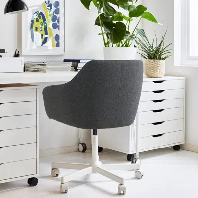Ikea Tossberg / Malskär Swivel Chair, Gunnared Dark Gray/white, Tested For: 243 Lb