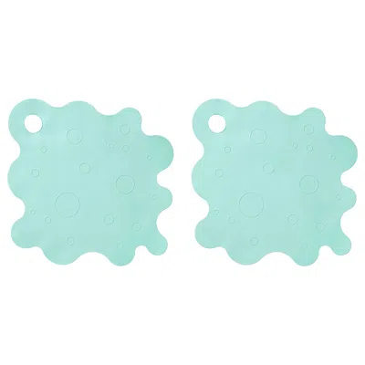 Ikea Trampsjön Bathtub Mat, Light Turquoise, 17x17 " In Blue