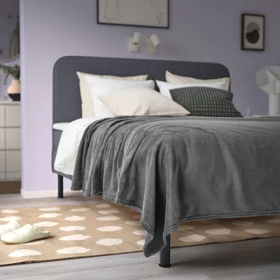 Ikea Trattviva Bedspread, Dark Gray, King