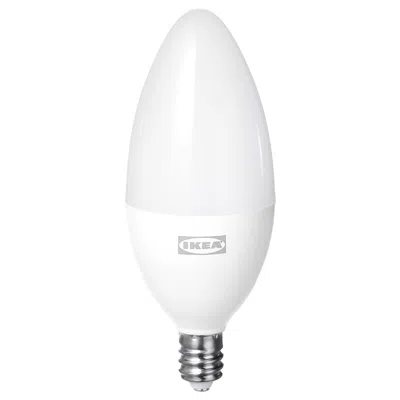 Ikea Trådfri Led Bulb E12 450 Lumen, Wireless Dimmable White Spectrum/chandelier Opal, Default Colour Tem