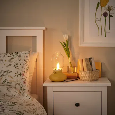Ikea Tärnaby Table Lamp, Dimmable Dark Yellow, 10 "