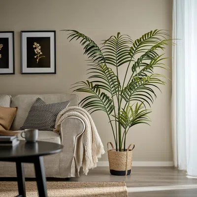 Ikea Tärnmås Plant Pot, Indoor/beige/black, 9 ½ " In Green