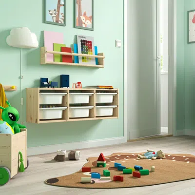 Ikea Trofast Wall Storage, Light White Stained Pine/white, 36 5/8x8 1/4x11 3/4 "