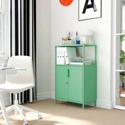 Ikea Trotten Cabinet With Doors, Light Green, 27 1/2x13 3/4x43 1/4 "