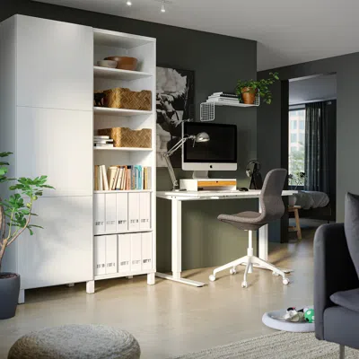 Ikea Trotten Desk Sit/stand, White, 63x31 1/2 "