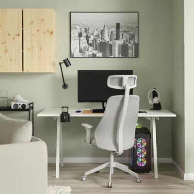 Ikea Trotten / Matchspel Desk And Chair, White/light Gray
